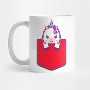 Unicorn Pocket Funny Unicorn Gift T-Shirt Mug